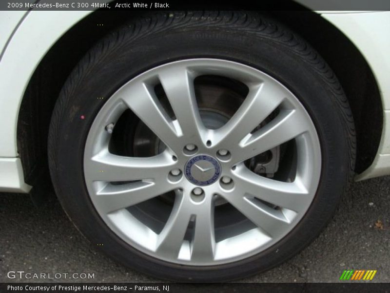 Arctic White / Black 2009 Mercedes-Benz C 300 4Matic
