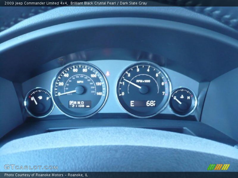 Brilliant Black Crystal Pearl / Dark Slate Gray 2009 Jeep Commander Limited 4x4