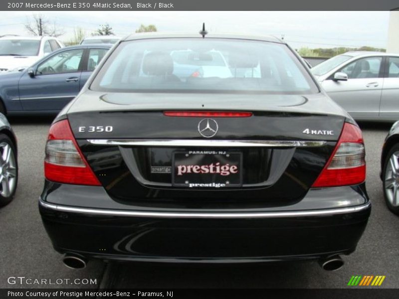 Black / Black 2007 Mercedes-Benz E 350 4Matic Sedan