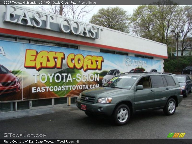 Oasis Green Pearl / Ivory Beige 2007 Toyota Highlander V6 4WD