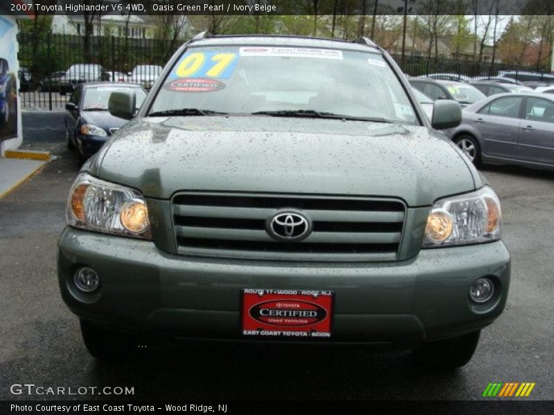 Oasis Green Pearl / Ivory Beige 2007 Toyota Highlander V6 4WD