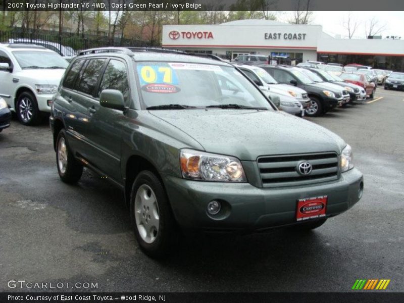 Oasis Green Pearl / Ivory Beige 2007 Toyota Highlander V6 4WD