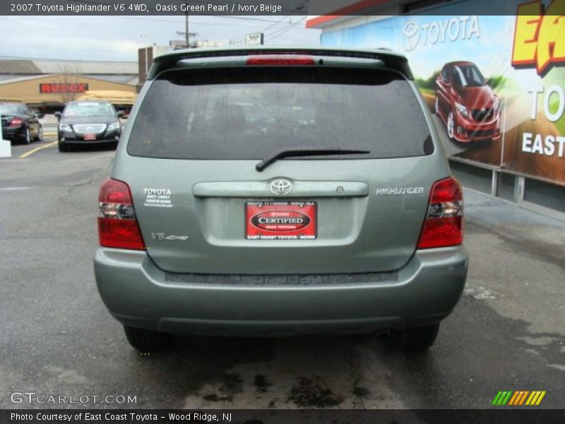 Oasis Green Pearl / Ivory Beige 2007 Toyota Highlander V6 4WD