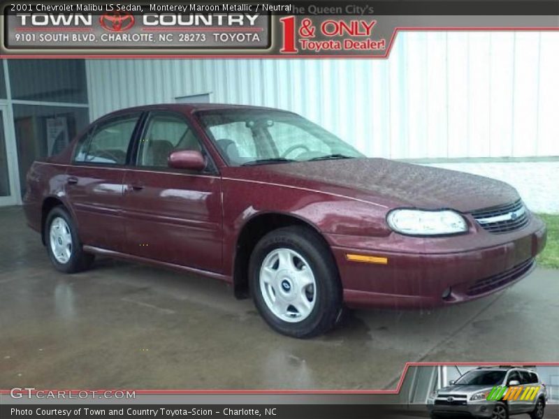 Monterey Maroon Metallic / Neutral 2001 Chevrolet Malibu LS Sedan