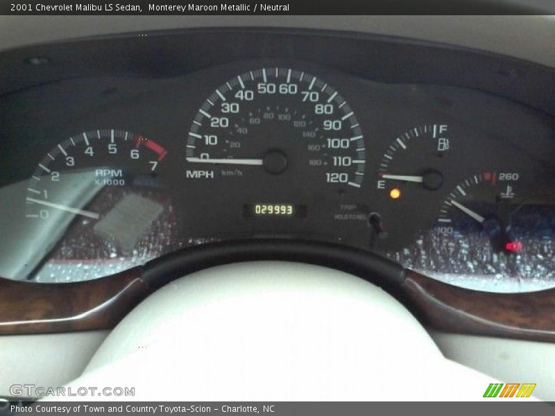 Monterey Maroon Metallic / Neutral 2001 Chevrolet Malibu LS Sedan