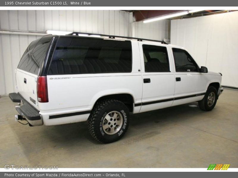 White / Blue 1995 Chevrolet Suburban C1500 LS