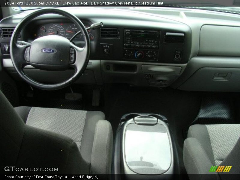 Dark Shadow Grey Metallic / Medium Flint 2004 Ford F250 Super Duty XLT Crew Cab 4x4