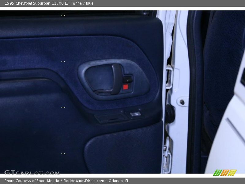 White / Blue 1995 Chevrolet Suburban C1500 LS