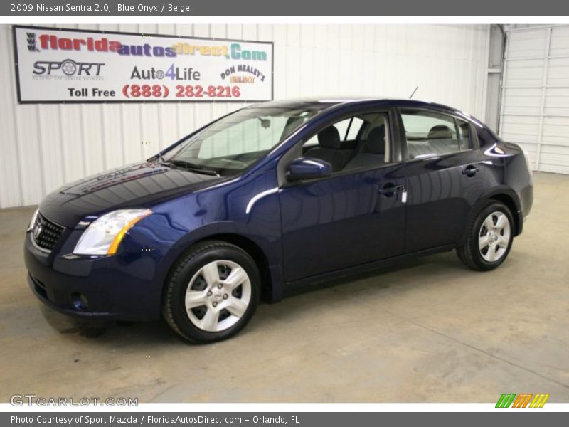 Blue Onyx / Beige 2009 Nissan Sentra 2.0