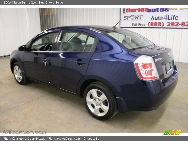 Blue Onyx / Beige 2009 Nissan Sentra 2.0