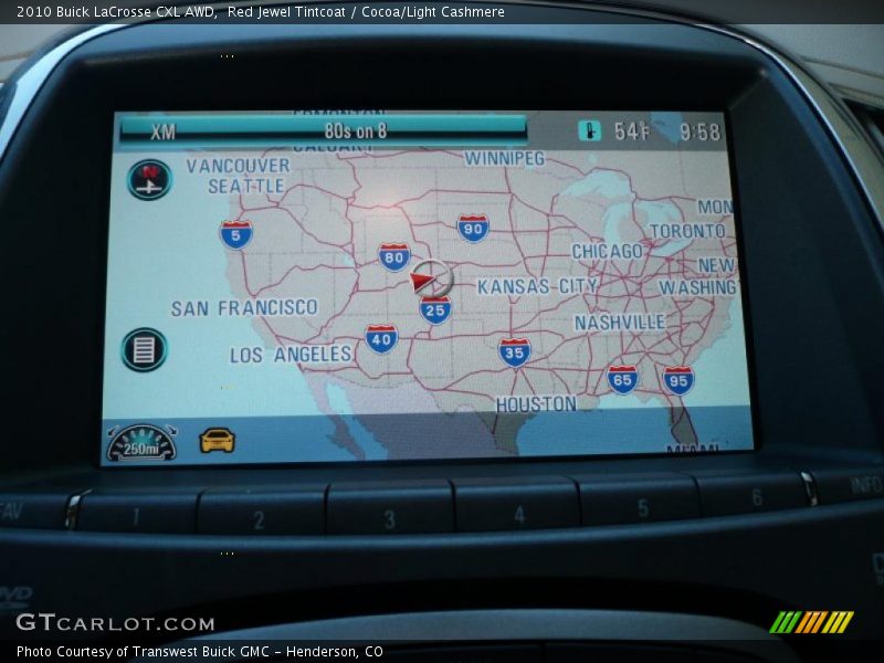 Red Jewel Tintcoat / Cocoa/Light Cashmere 2010 Buick LaCrosse CXL AWD