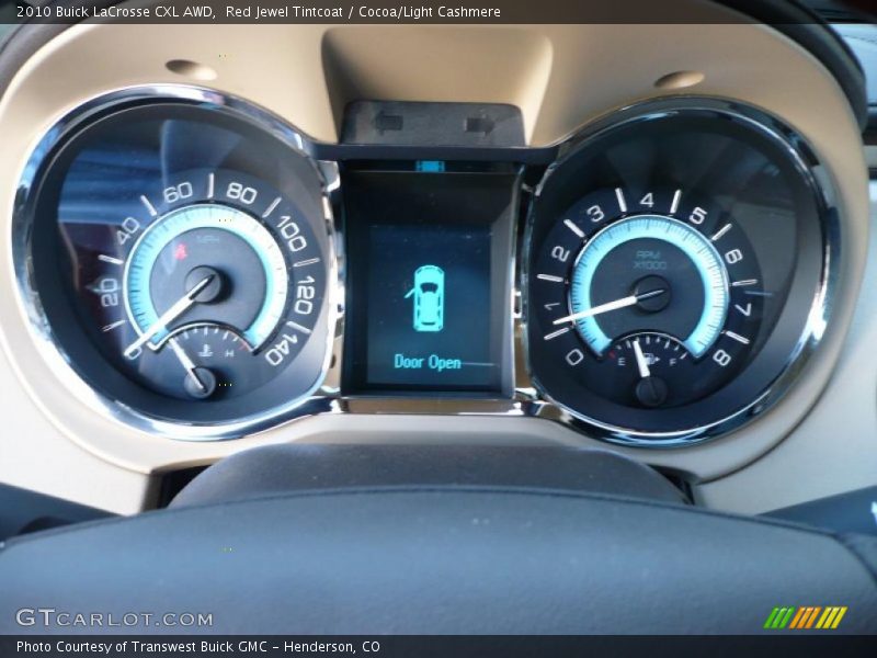 Red Jewel Tintcoat / Cocoa/Light Cashmere 2010 Buick LaCrosse CXL AWD