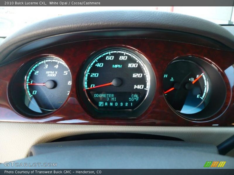 White Opal / Cocoa/Cashmere 2010 Buick Lucerne CXL