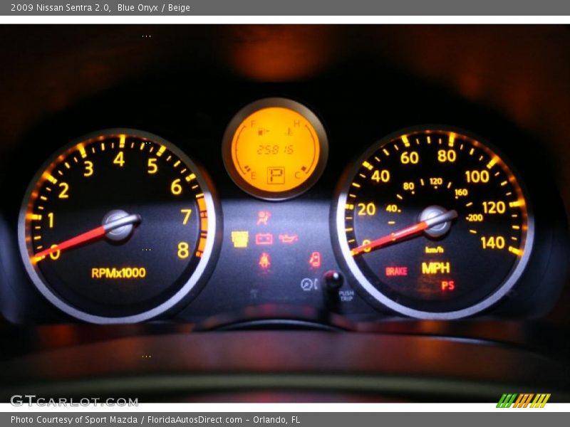 Blue Onyx / Beige 2009 Nissan Sentra 2.0