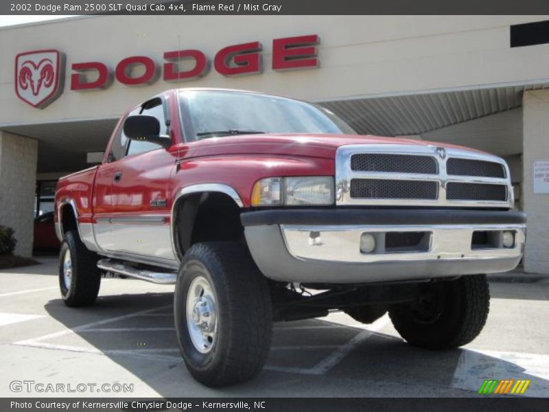 Flame Red / Mist Gray 2002 Dodge Ram 2500 SLT Quad Cab 4x4