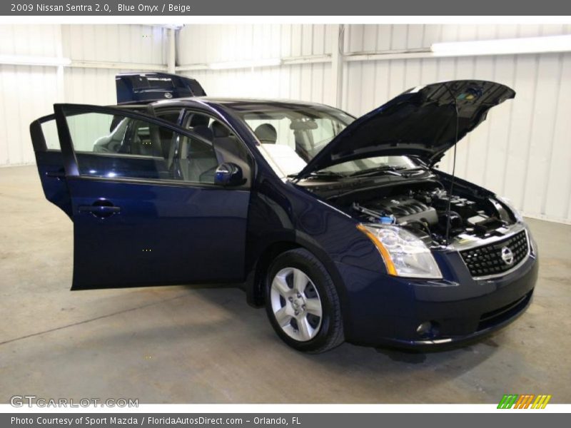 Blue Onyx / Beige 2009 Nissan Sentra 2.0