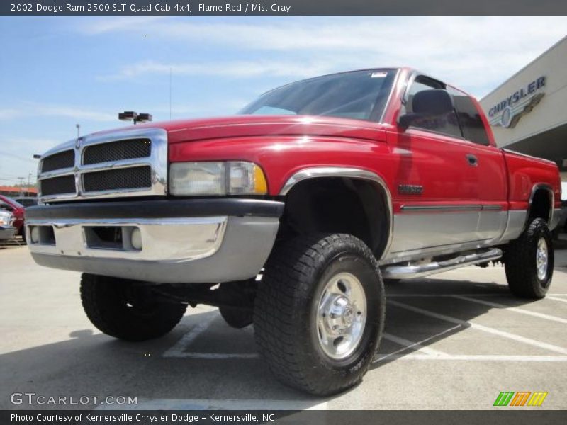 Flame Red / Mist Gray 2002 Dodge Ram 2500 SLT Quad Cab 4x4