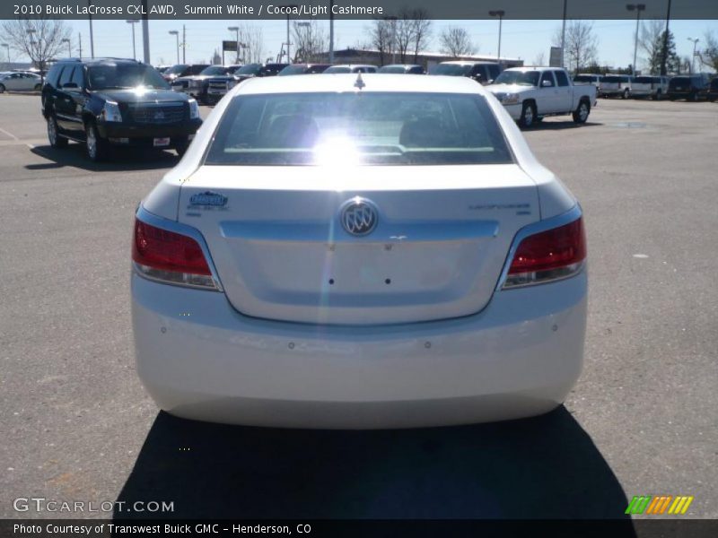 Summit White / Cocoa/Light Cashmere 2010 Buick LaCrosse CXL AWD