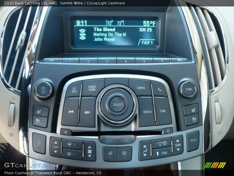 Summit White / Cocoa/Light Cashmere 2010 Buick LaCrosse CXL AWD