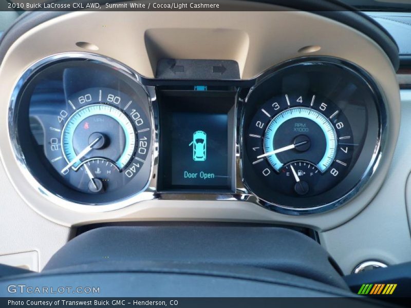 Summit White / Cocoa/Light Cashmere 2010 Buick LaCrosse CXL AWD