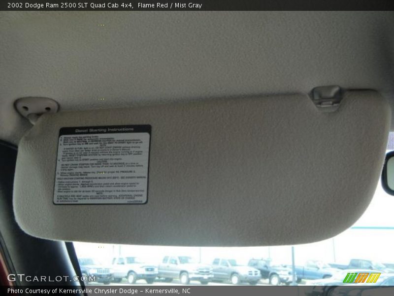 Flame Red / Mist Gray 2002 Dodge Ram 2500 SLT Quad Cab 4x4