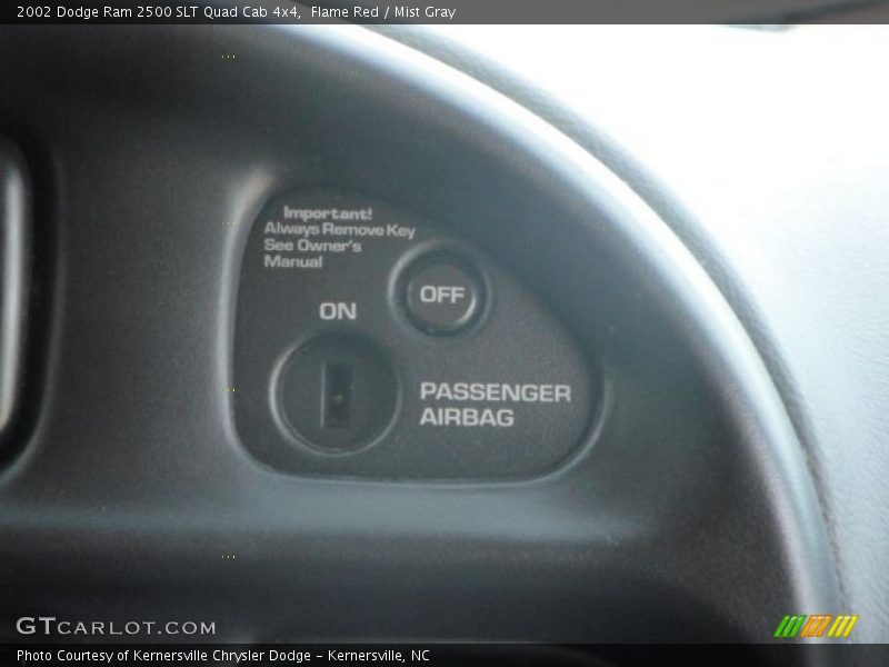 Flame Red / Mist Gray 2002 Dodge Ram 2500 SLT Quad Cab 4x4