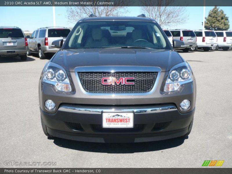 Medium Brown Metallic / Cashmere 2010 GMC Acadia SLT AWD