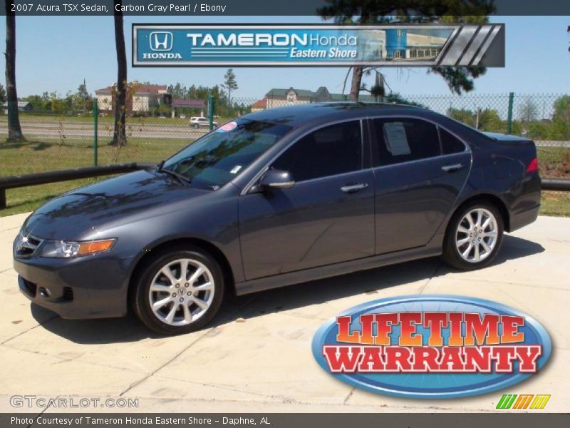 Carbon Gray Pearl / Ebony 2007 Acura TSX Sedan