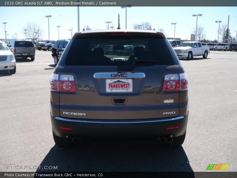 Medium Brown Metallic / Cashmere 2010 GMC Acadia SLT AWD