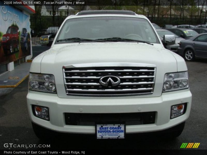 Tuscan Pearl White / Wheat 2008 Infiniti QX 56 4WD