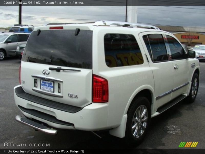 Tuscan Pearl White / Wheat 2008 Infiniti QX 56 4WD