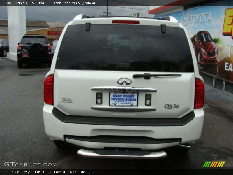 Tuscan Pearl White / Wheat 2008 Infiniti QX 56 4WD