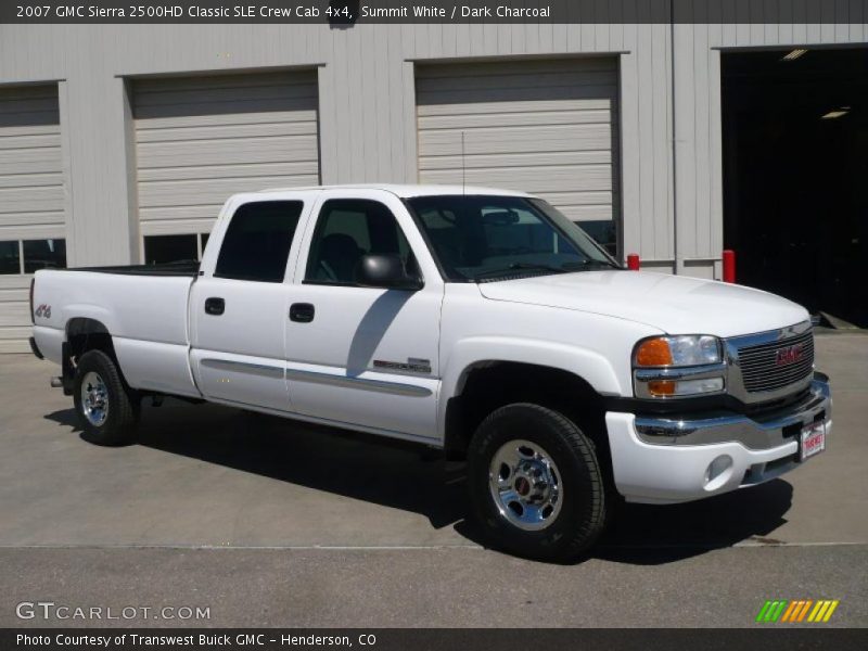 Summit White / Dark Charcoal 2007 GMC Sierra 2500HD Classic SLE Crew Cab 4x4
