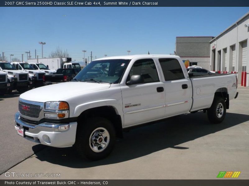 Summit White / Dark Charcoal 2007 GMC Sierra 2500HD Classic SLE Crew Cab 4x4