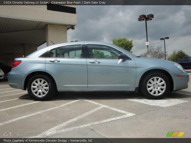 Clearwater Blue Pearl / Dark Slate Gray 2009 Chrysler Sebring LX Sedan