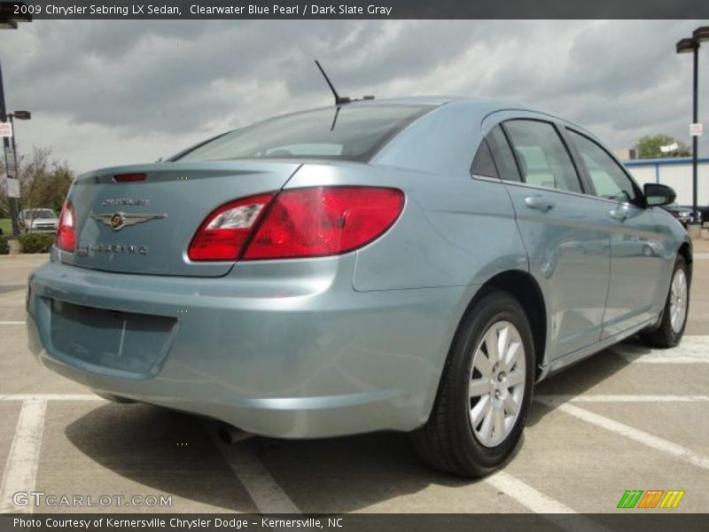 Clearwater Blue Pearl / Dark Slate Gray 2009 Chrysler Sebring LX Sedan