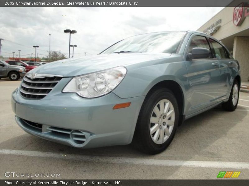 Clearwater Blue Pearl / Dark Slate Gray 2009 Chrysler Sebring LX Sedan