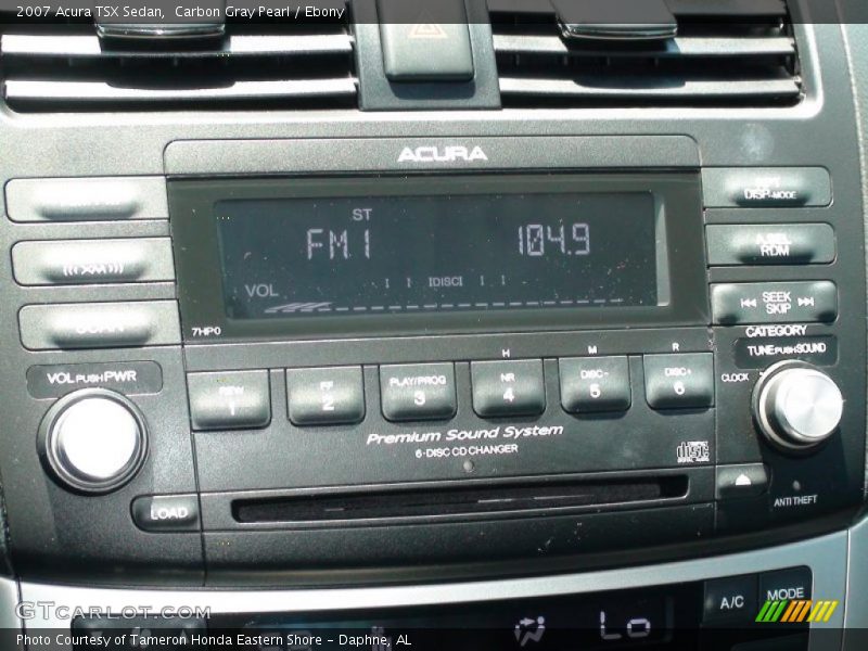 Carbon Gray Pearl / Ebony 2007 Acura TSX Sedan