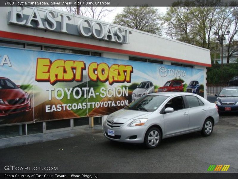 Silver Streak Mica / Dark Charcoal 2008 Toyota Yaris Sedan