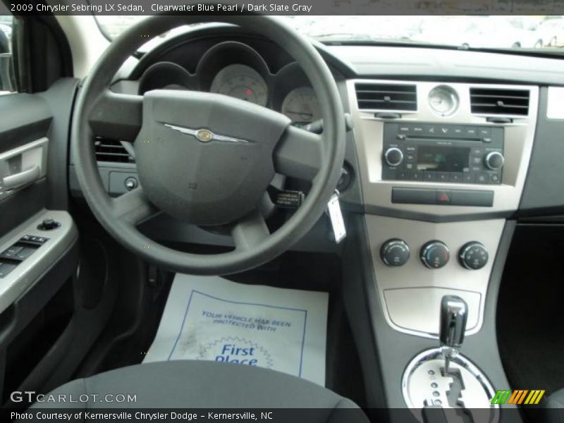Clearwater Blue Pearl / Dark Slate Gray 2009 Chrysler Sebring LX Sedan