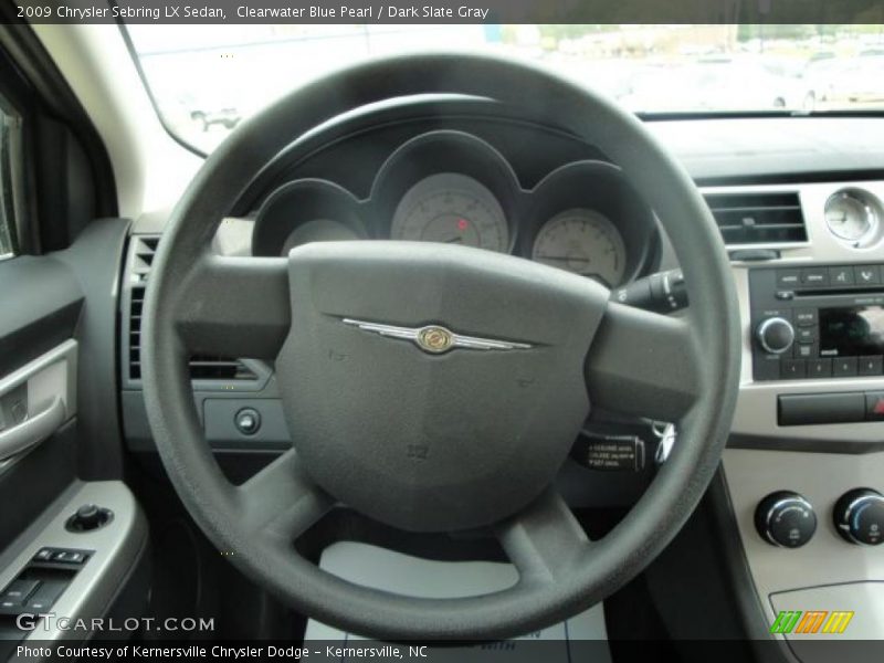 Clearwater Blue Pearl / Dark Slate Gray 2009 Chrysler Sebring LX Sedan