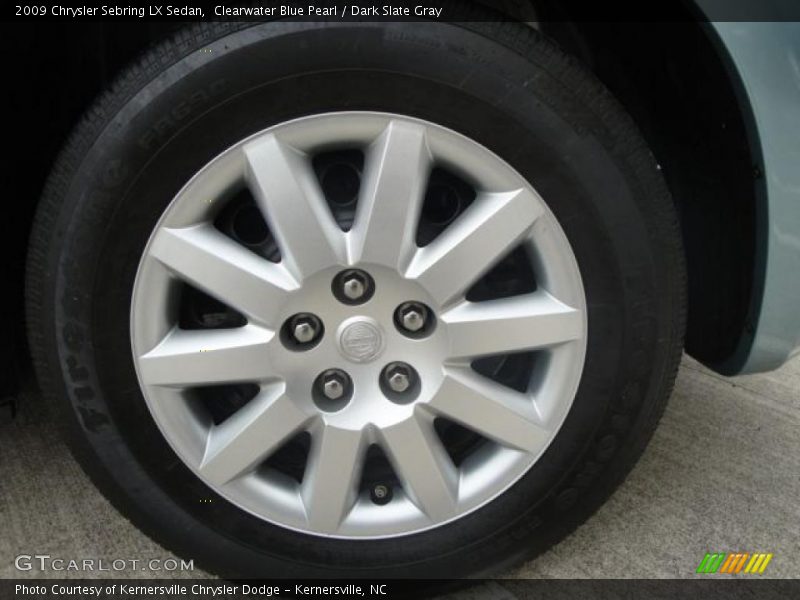 Clearwater Blue Pearl / Dark Slate Gray 2009 Chrysler Sebring LX Sedan