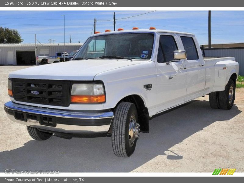 Oxford White / Grey 1996 Ford F350 XL Crew Cab 4x4 Dually