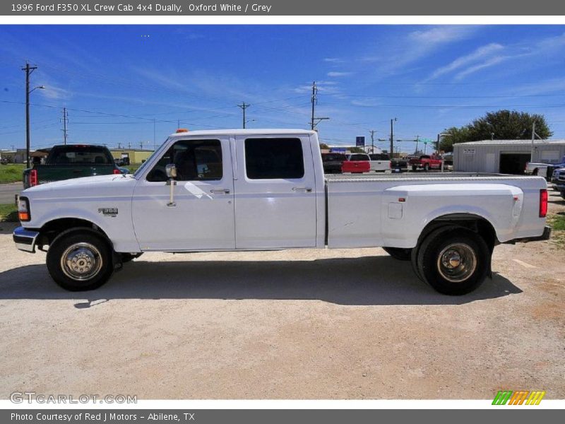 Oxford White / Grey 1996 Ford F350 XL Crew Cab 4x4 Dually