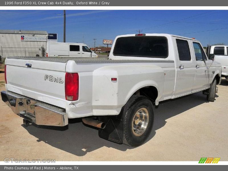 Oxford White / Grey 1996 Ford F350 XL Crew Cab 4x4 Dually