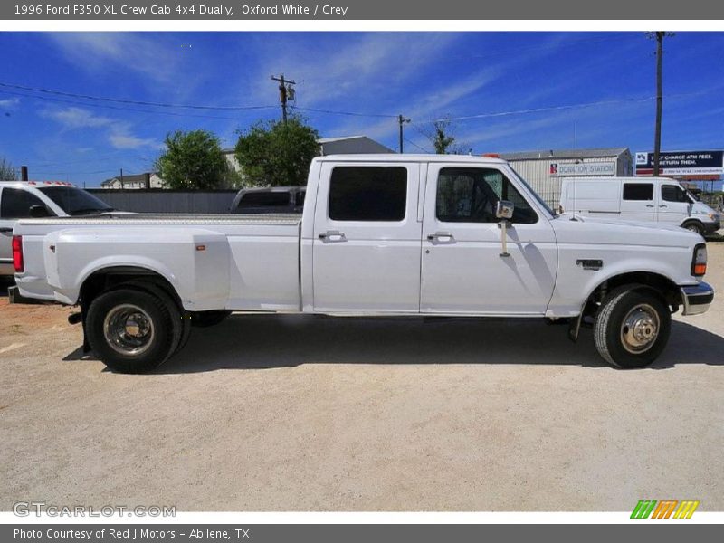 Oxford White / Grey 1996 Ford F350 XL Crew Cab 4x4 Dually