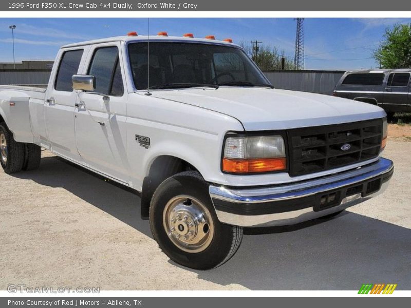Oxford White / Grey 1996 Ford F350 XL Crew Cab 4x4 Dually
