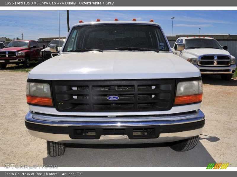 Oxford White / Grey 1996 Ford F350 XL Crew Cab 4x4 Dually