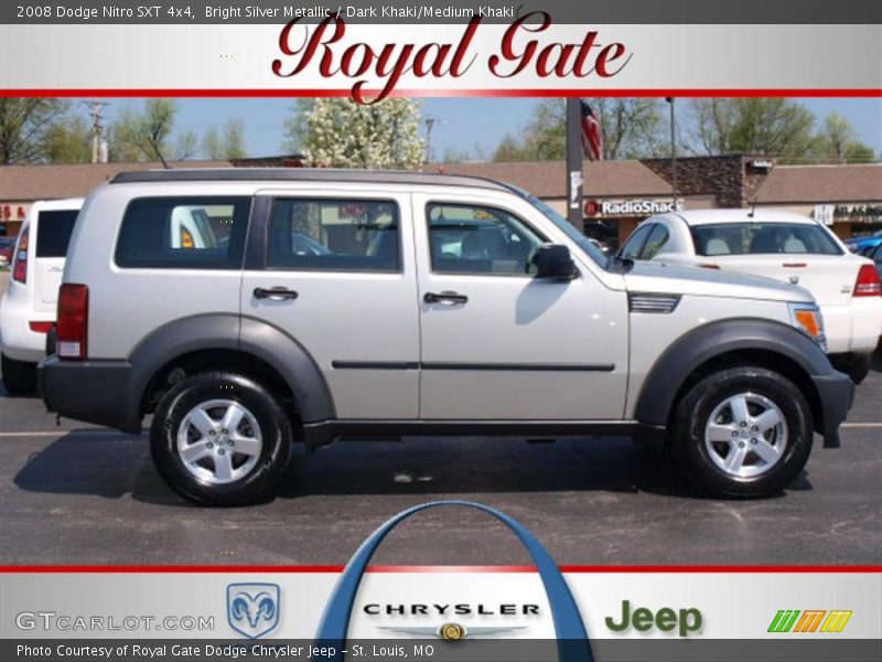 Bright Silver Metallic / Dark Khaki/Medium Khaki 2008 Dodge Nitro SXT 4x4