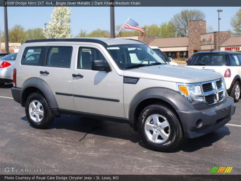 Bright Silver Metallic / Dark Khaki/Medium Khaki 2008 Dodge Nitro SXT 4x4